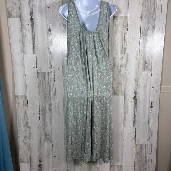 Latched Mama Tank Sleepwear Dress – Succulent Cactus Print – Size 6–18 w Pockets - Picture 2 of 7